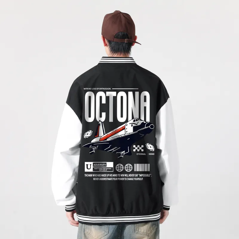 Small Columns Under The Sea Baseball Jacket Unisex-4
