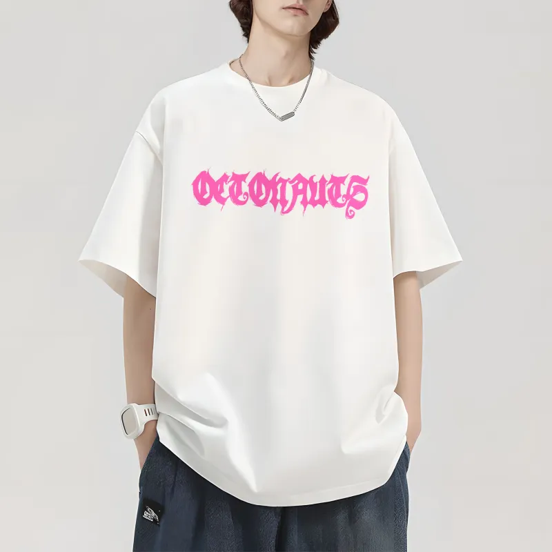 Small Columns Under The Sea Short Sleeved T Shirts Unisex White-5