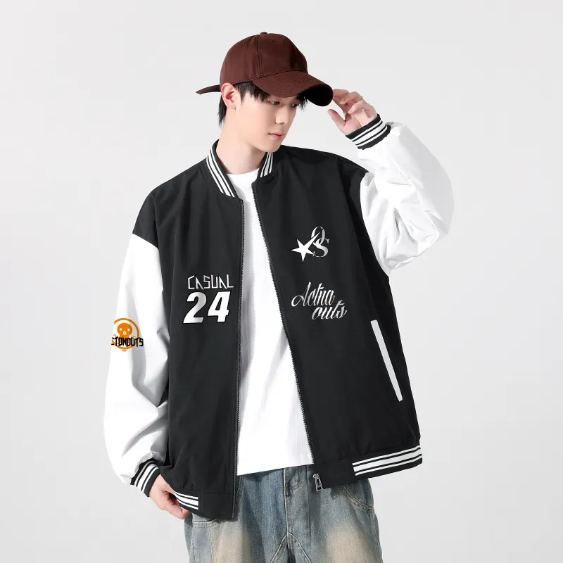 Small Columns Under The Sea Baseball Jacket Unisex-4