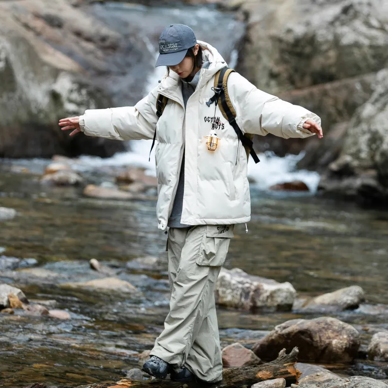 Small Columns Under The Sea Puffer Jacket Unisex-7