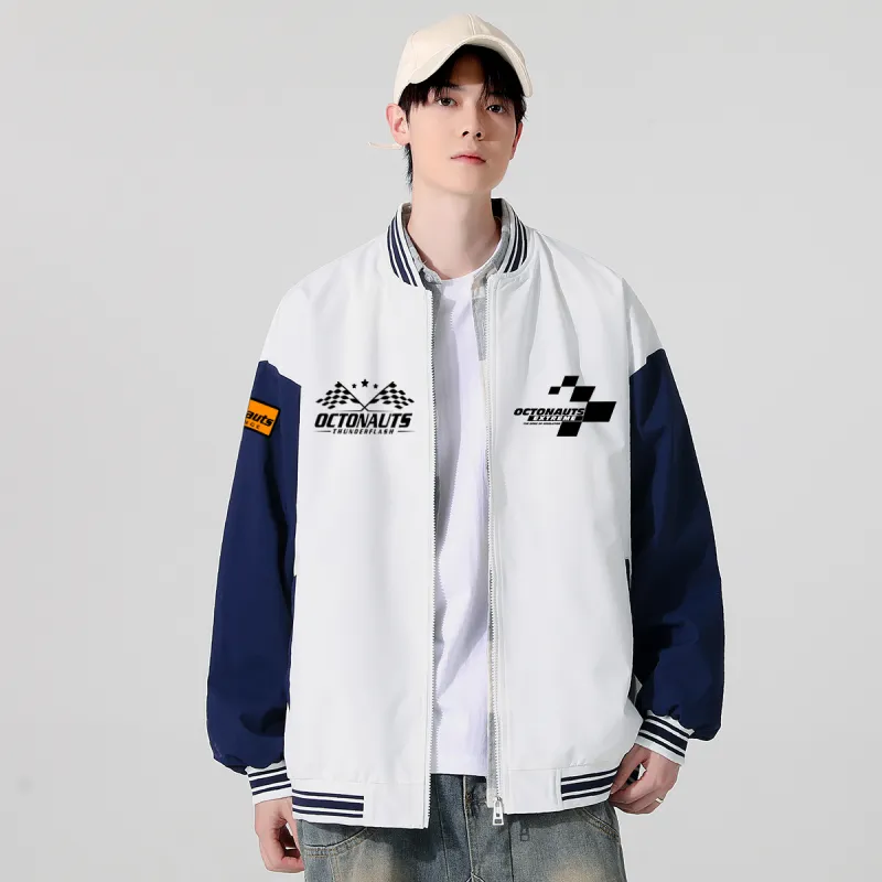 Small Columns Under The Sea Baseball Jacket Unisex-7