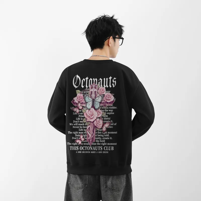 Small Columns Under The Sea Sweatshirt Set Unisex-8
