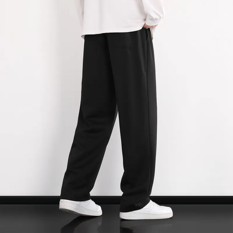 Small Columns Under The Sea Casual Pants Unisex Black-3