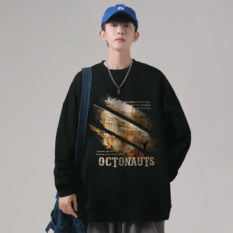 Small Columns Under The Sea Sweatshirt Unisex-2