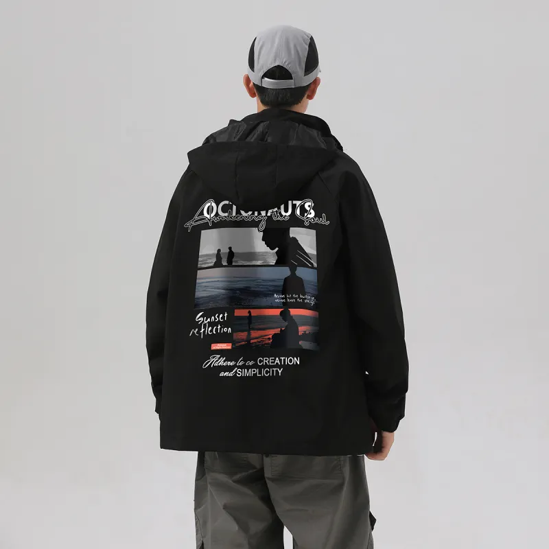 Small Columns Under The Sea Jackets Coats Unisex-3