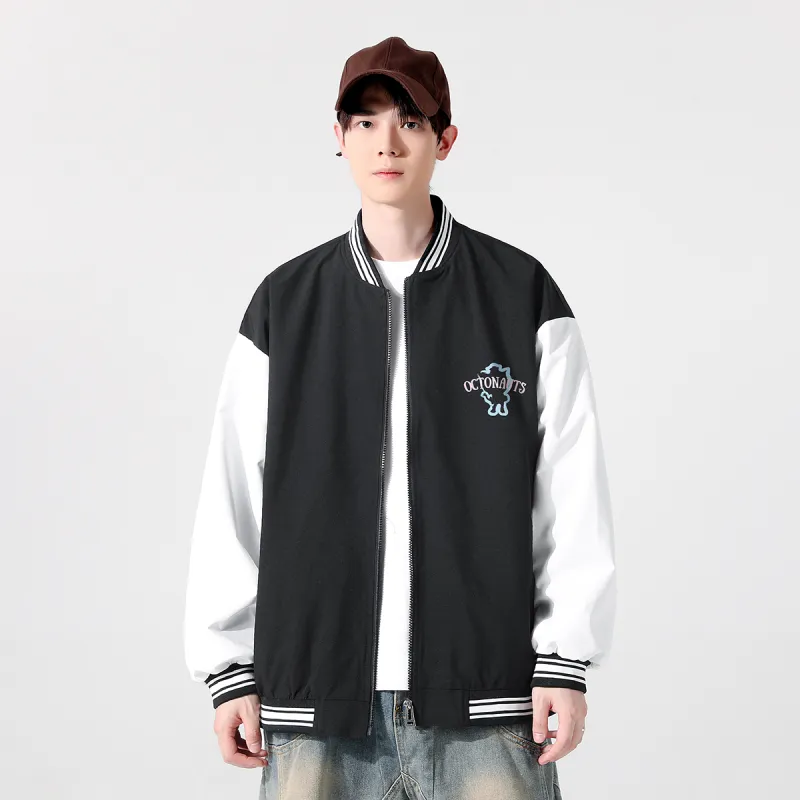 Small Columns Under The Sea Baseball Jacket Unisex-2