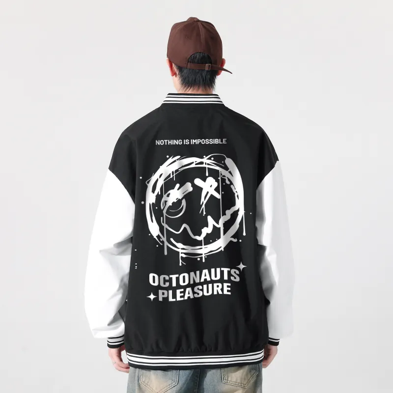 Small Columns Under The Sea Baseball Jacket Unisex-2
