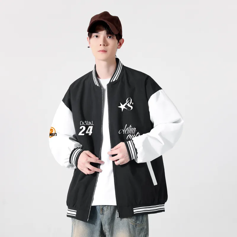 Small Columns Under The Sea Baseball Jacket Unisex-3