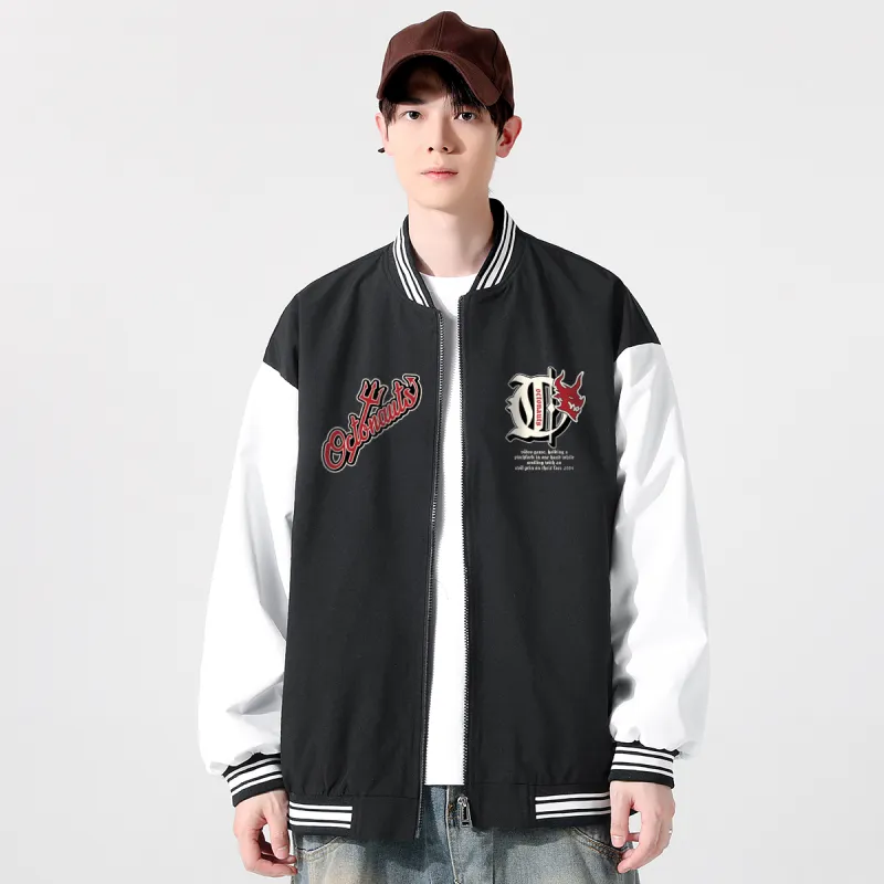 Small Columns Under The Sea Baseball Jacket Unisex-4
