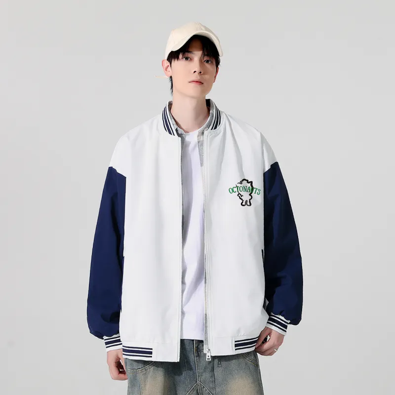 Small Columns Under The Sea Baseball Jacket Unisex-6