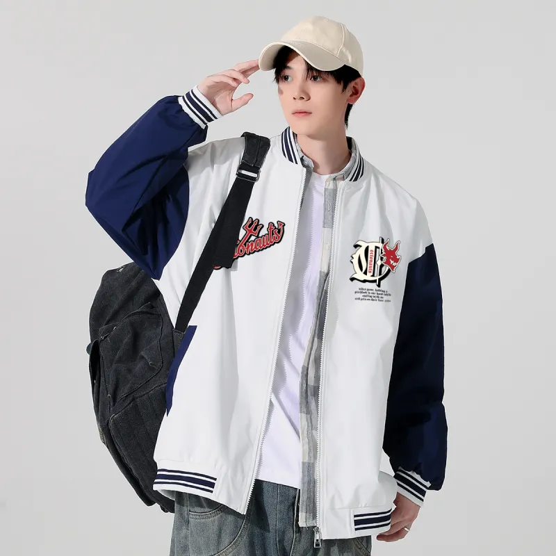 Small Columns Under The Sea Baseball Jacket Unisex-7