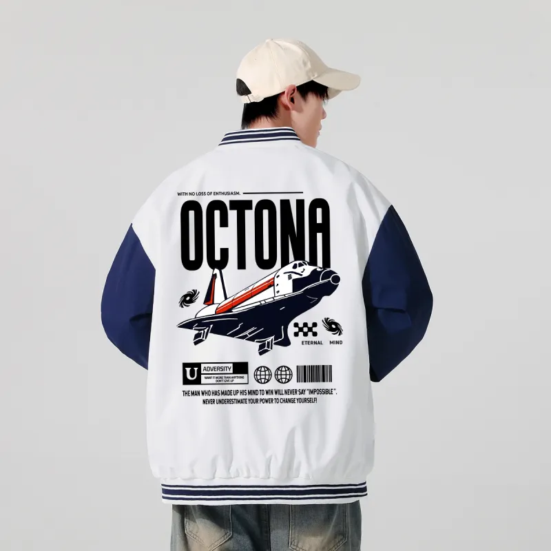 Small Columns Under The Sea Baseball Jacket Unisex-9