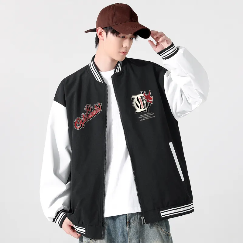 Small Columns Under The Sea Baseball Jacket Unisex-2
