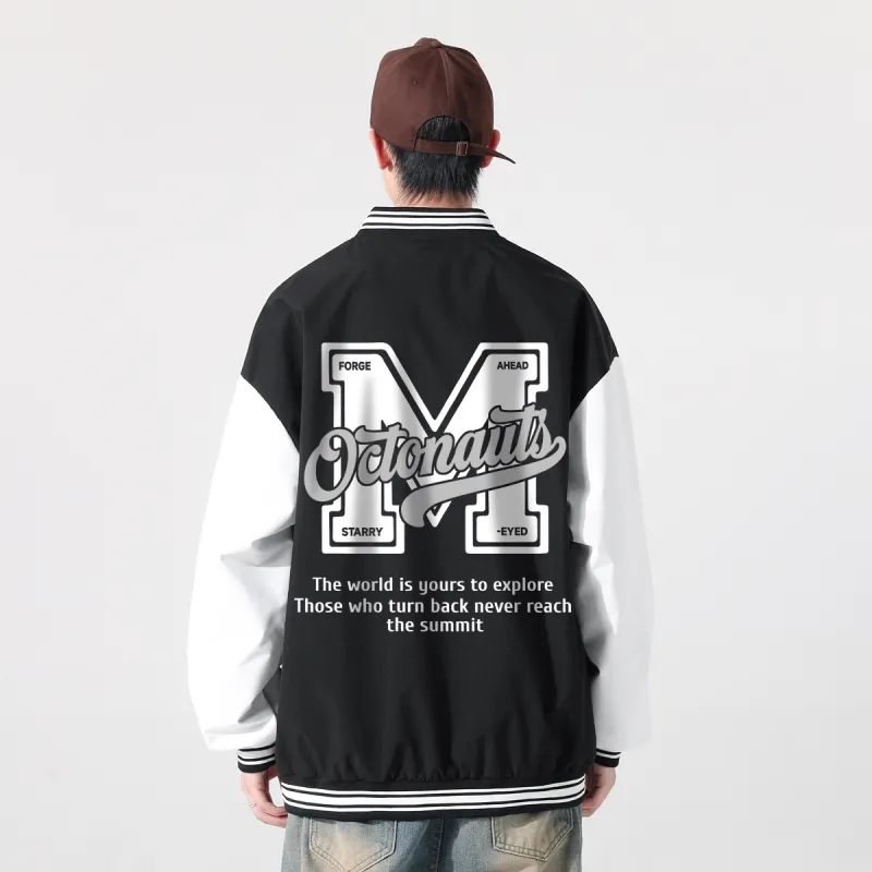 Small Columns Under The Sea Baseball Jacket Unisex-2