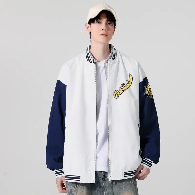 Small Columns Under The Sea Baseball Jacket Unisex-6