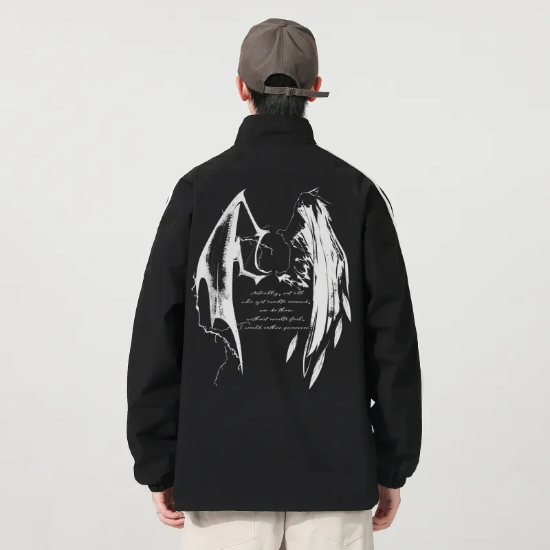 Small Columns Under The Sea Jackets Coats Unisex Black-2