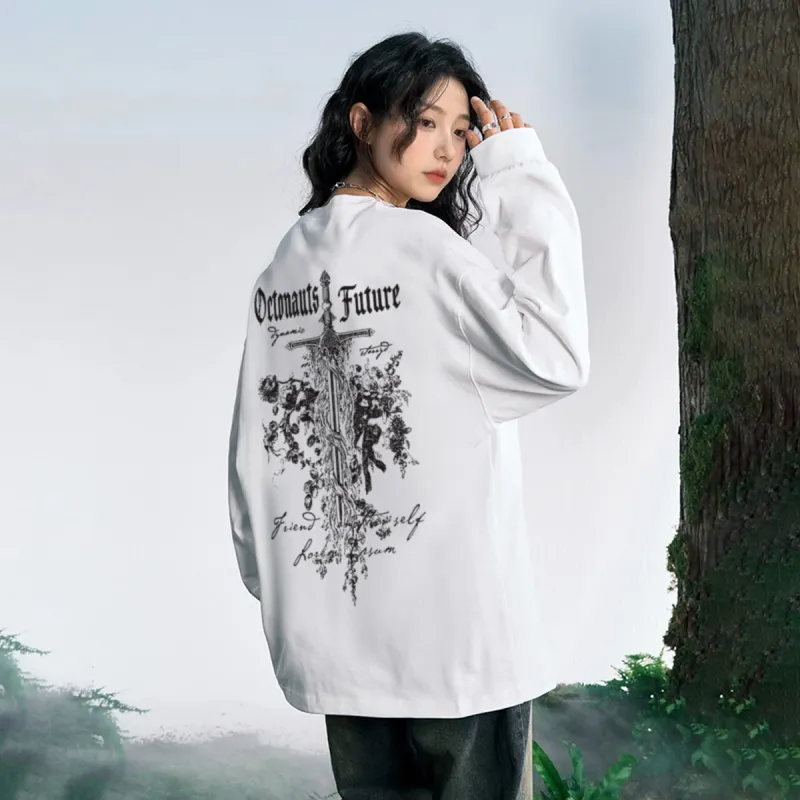 Small Columns Under The Sea Long Sleeved T Shirts Unisex-3