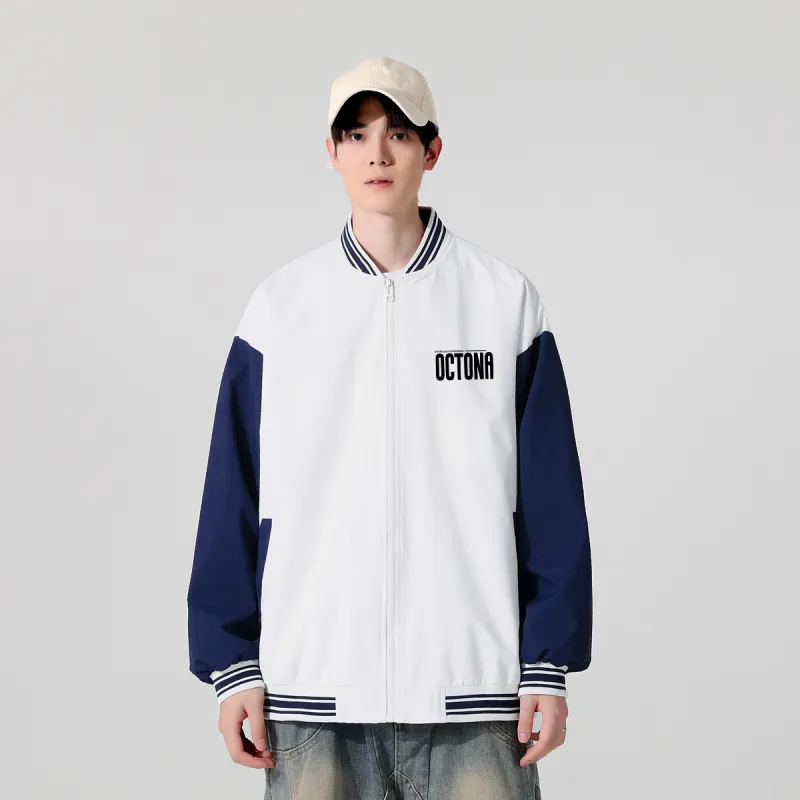 Small Columns Under The Sea Baseball Jacket Unisex-8