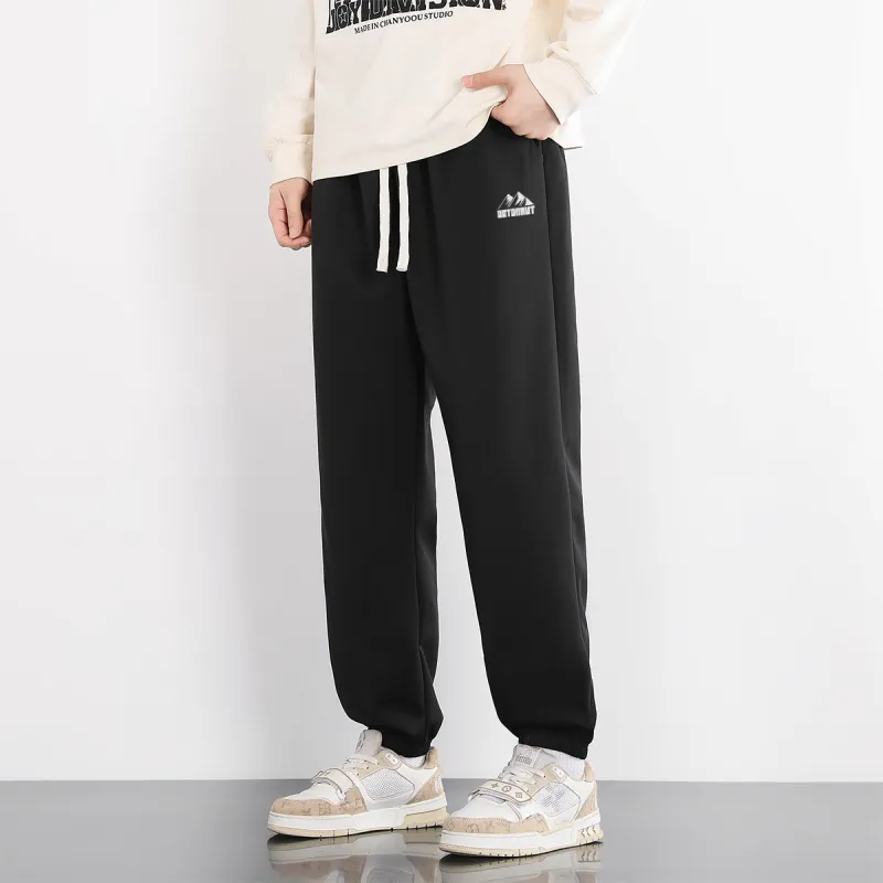 Small Columns Under The Sea Casual Pants Unisex Gray-2