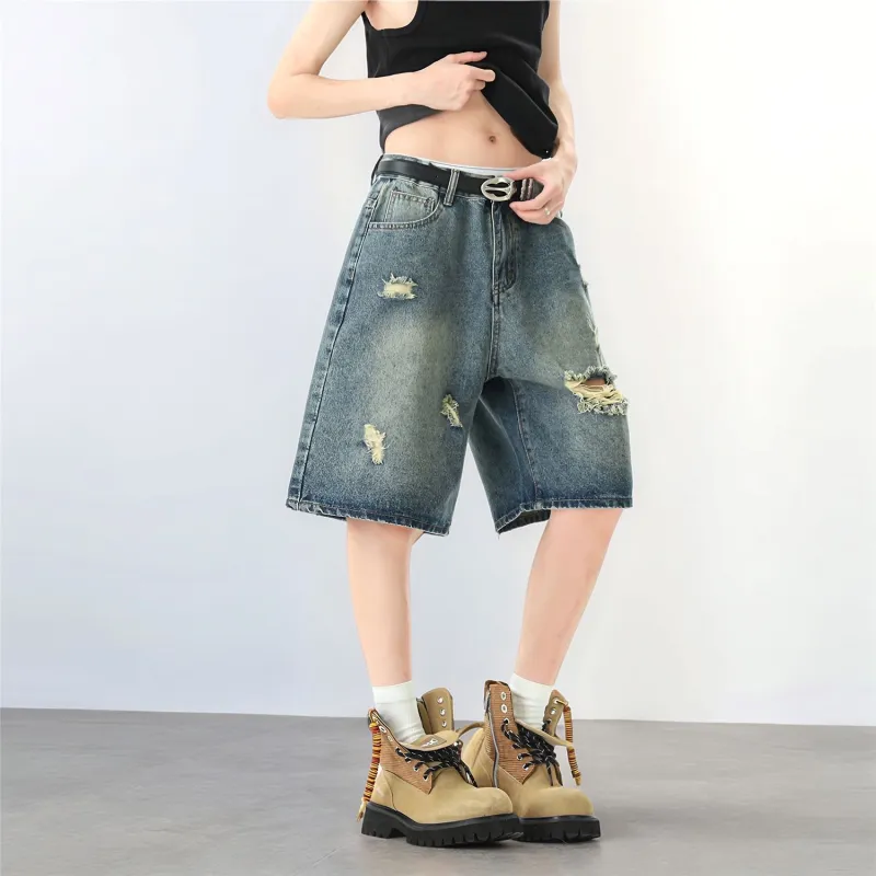 Glona Klio Denim Shorts Unisex Blue-5
