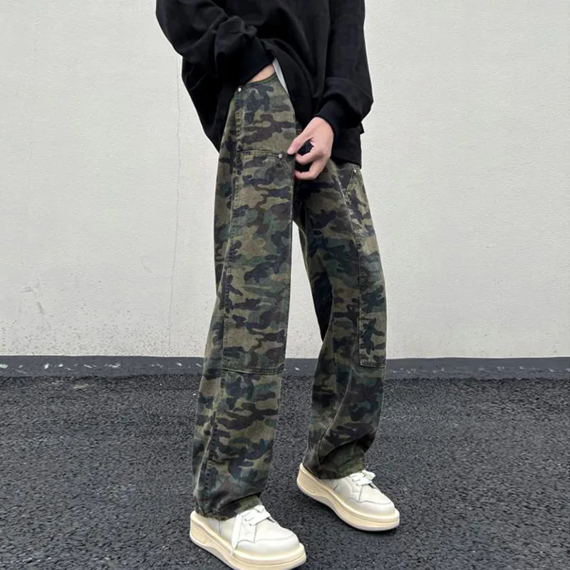 PAINT STAIN Casual Pants Unisex Fashion Camouflage Pants-27