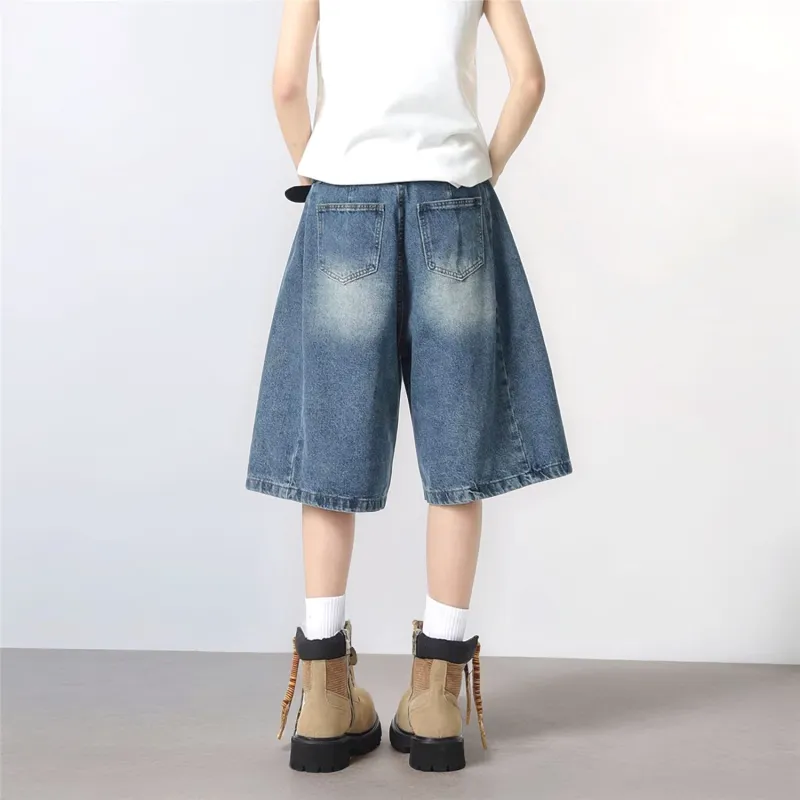 Glona Klio Denim Shorts Unisex Blue-4