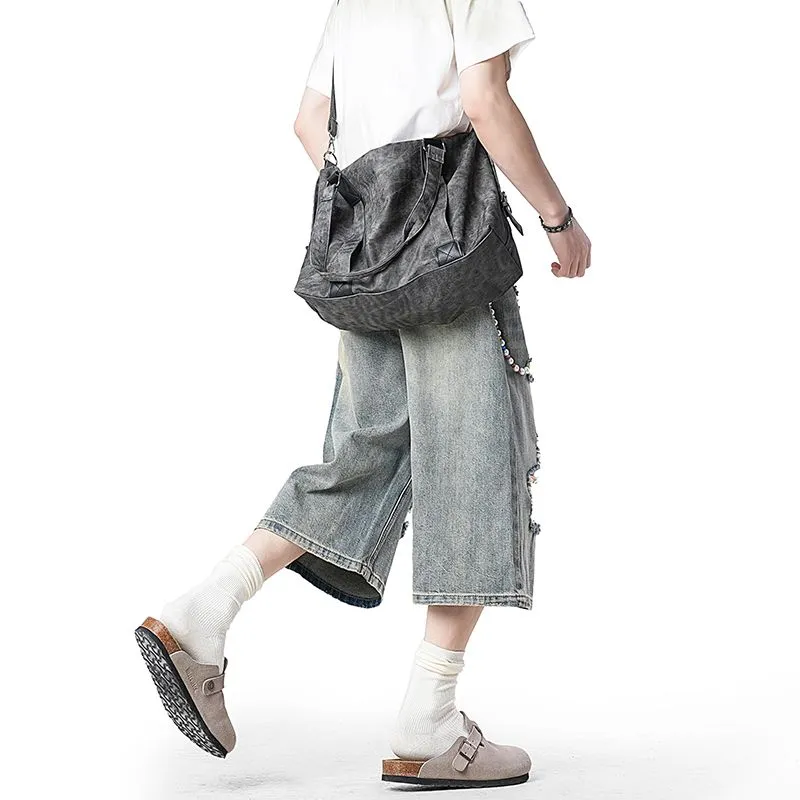 Glona Klio Denim Shorts Unisex Washed Blue-3