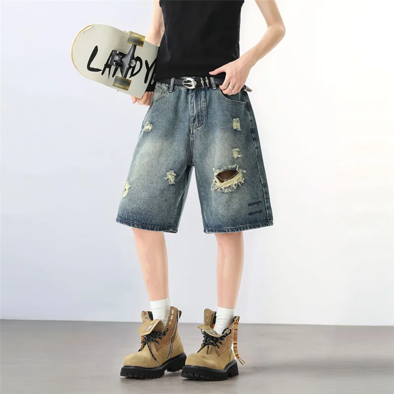 Glona Klio Denim Shorts Unisex Blue-3