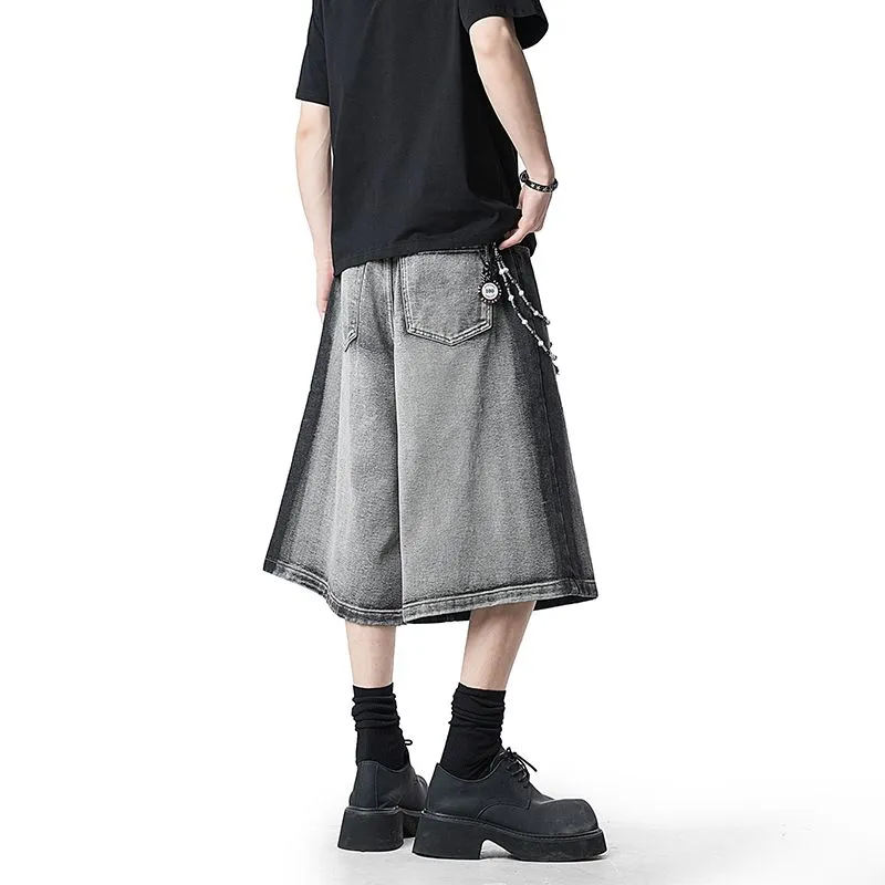 Glona Klio Denim Shorts Unisex Black Gray Color-3