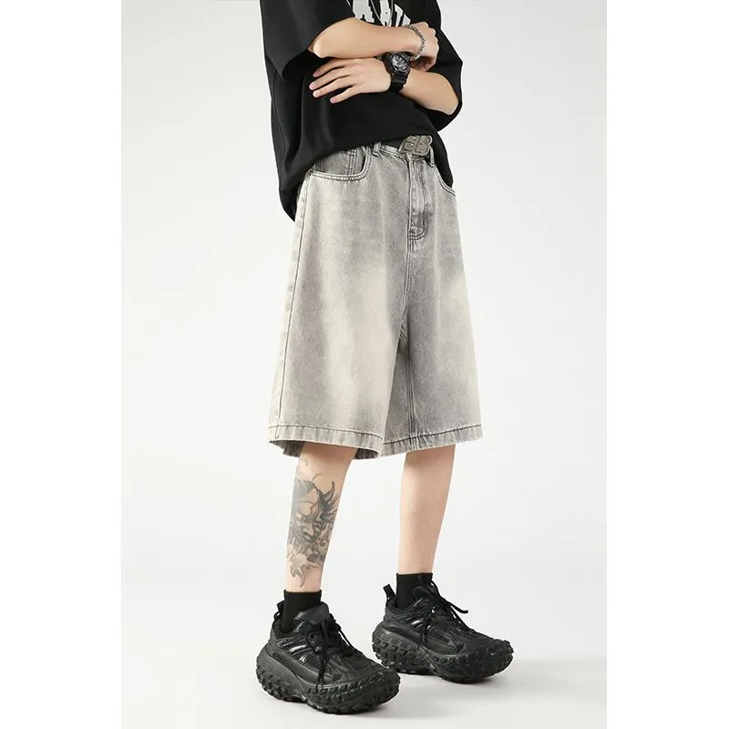 Glona Klio Denim Shorts Unisex Gray-3