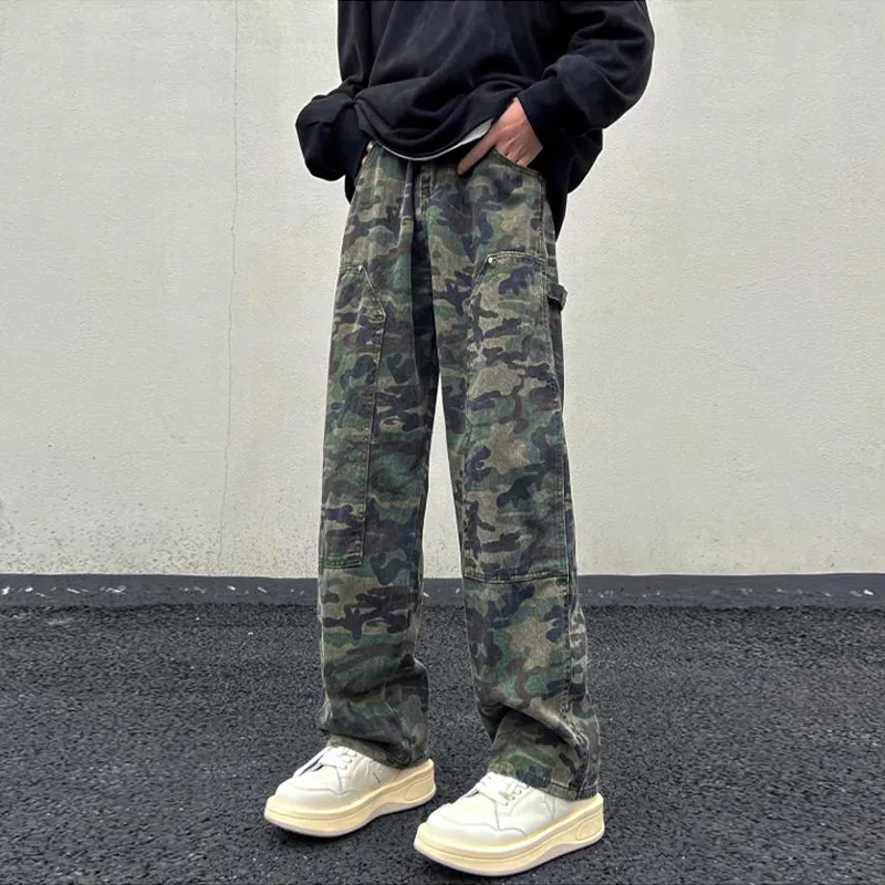 PAINT STAIN Casual Pants Unisex Fashion Camouflage Pants-29