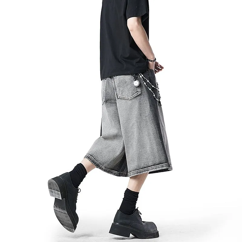 Glona Klio Denim Shorts Unisex Black Gray Color-4
