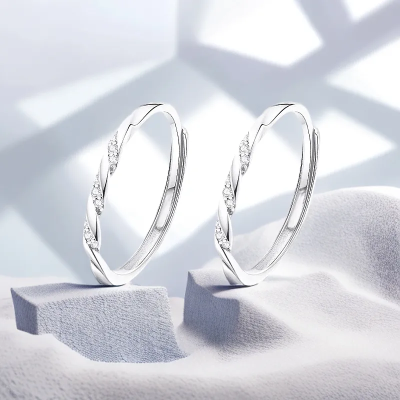 ZMG Zircon Rings Unisex Students Bestie Elegant Elegance Everyday Versatile Commute-4