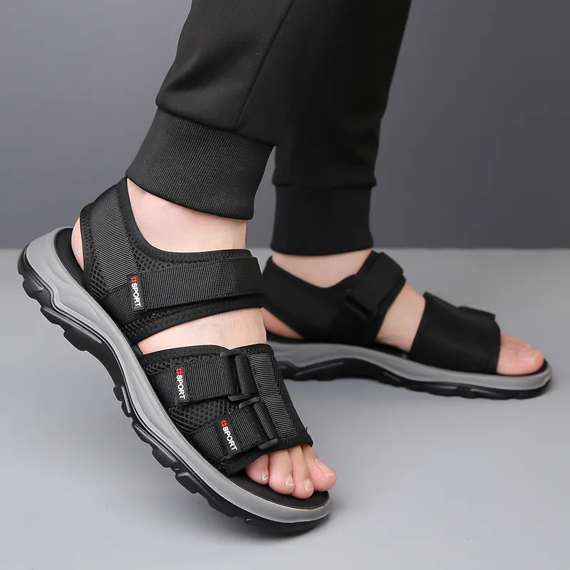 PAMATE Beach Sandals Men Gray/Black-18