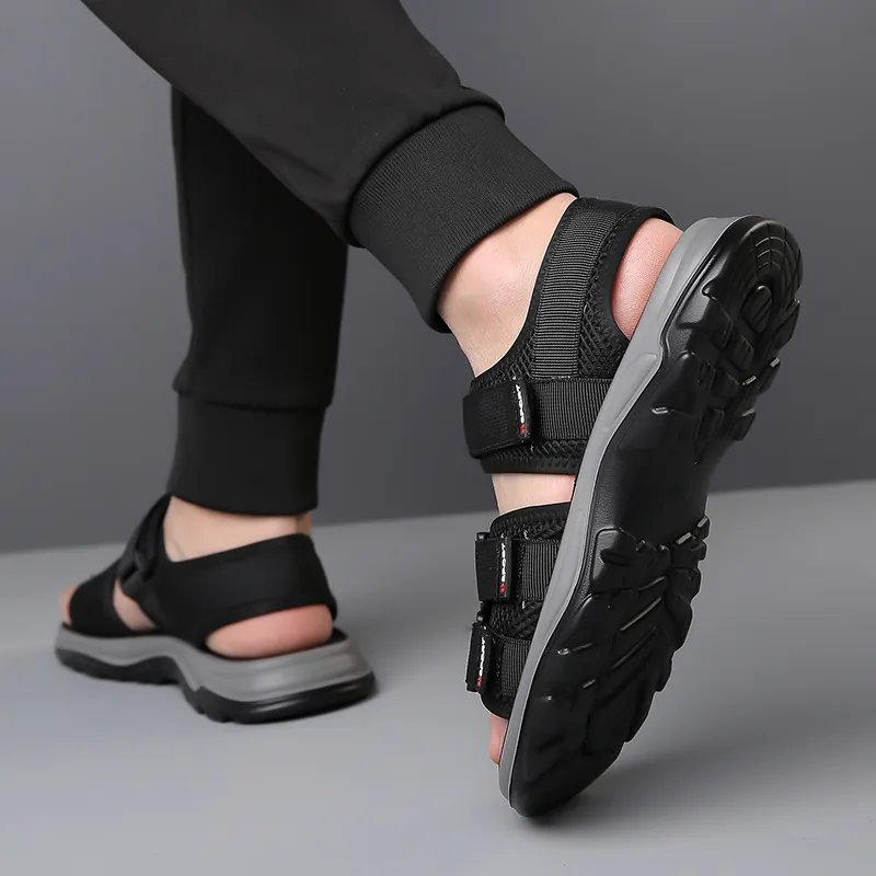 PAMATE Beach Sandals Men Gray/Black-21