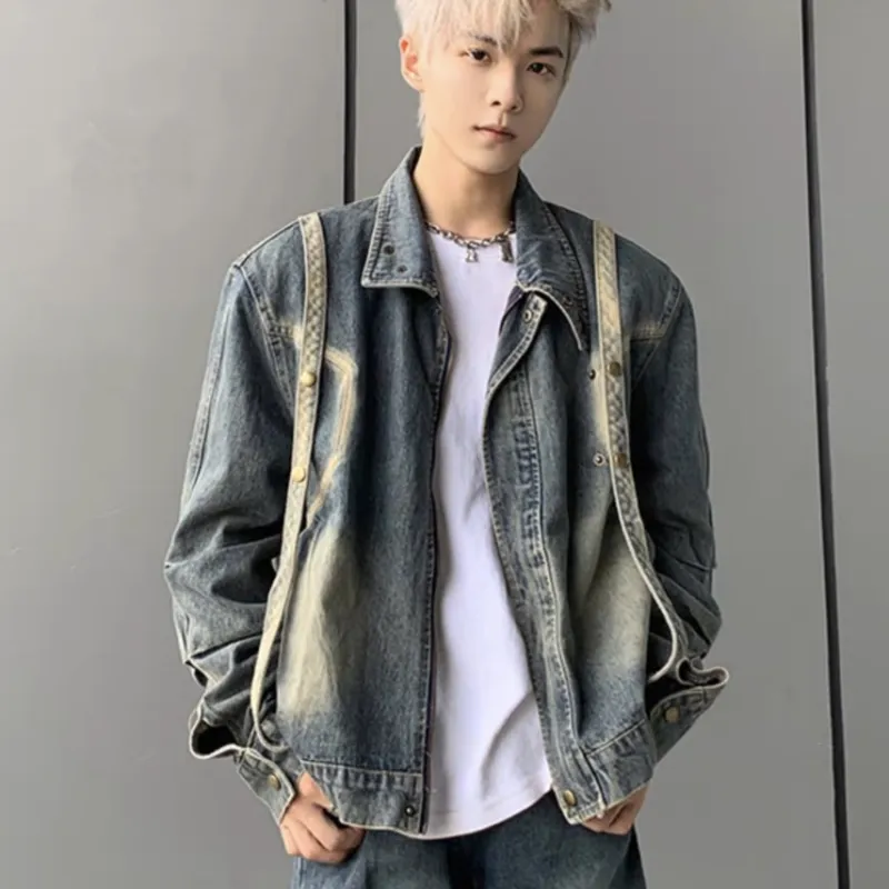 Chisportate Denim Jacket Unisex Vintage Blue-1