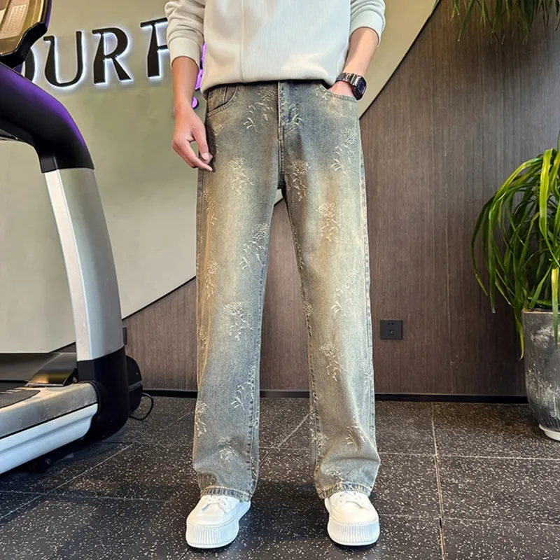 TESTUNG Jeans Unisex Yellow Mud Series-11