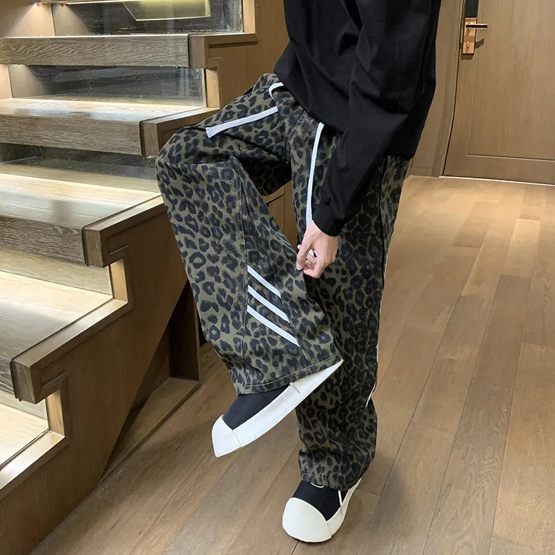 Chisportate Jeans Unisex Leopard Print-6