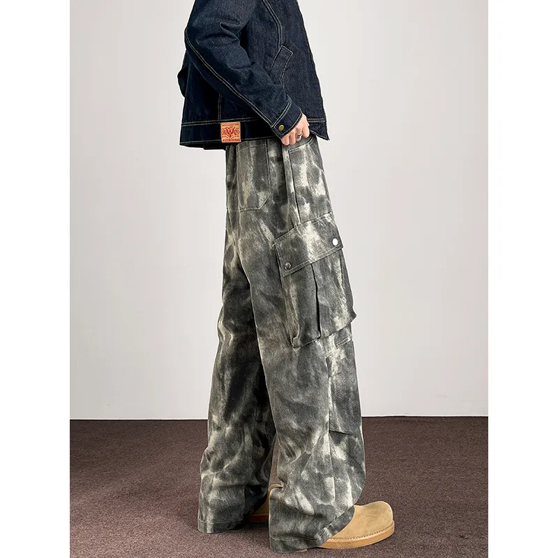 Chisportate Casual Pants Unisex Tie Dye Camouflage-3