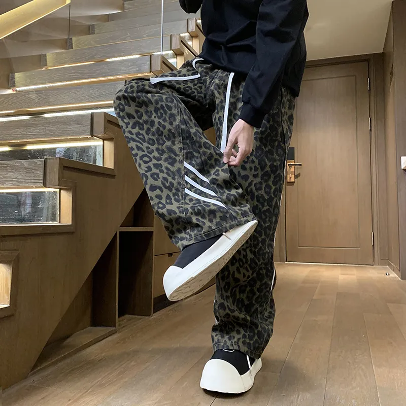 Chisportate Jeans Unisex Leopard Print-3
