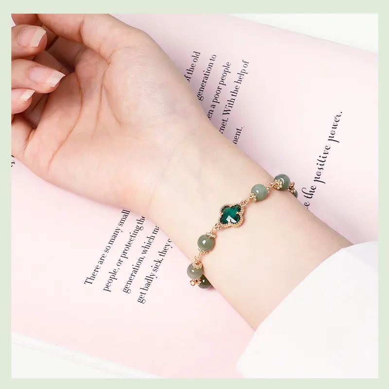 Kartif Hetian Jade Bracelets Unisex Green Jade-4