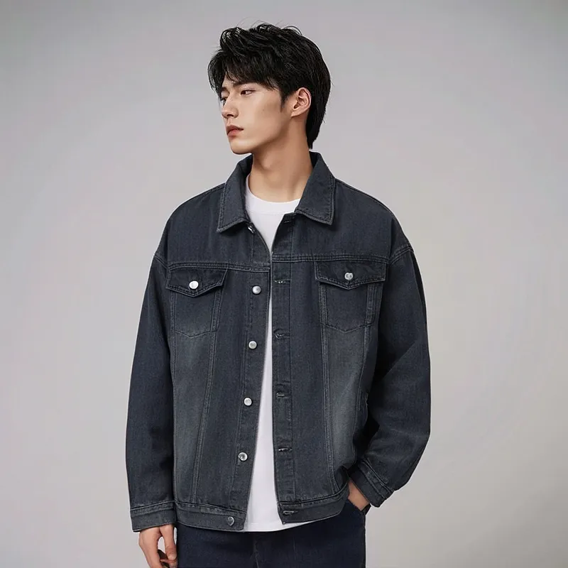 SUNDANCE Denim Jacket Unisex Distressed White Black-4