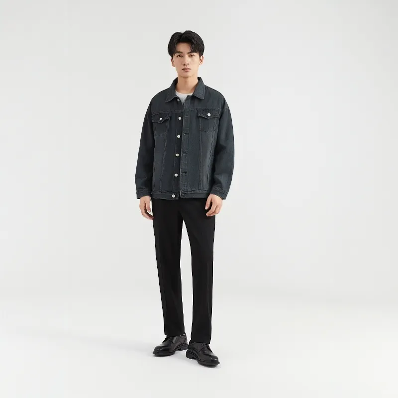 SUNDANCE Denim Jacket Unisex Distressed White Black-3