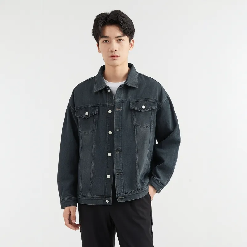 SUNDANCE Denim Jacket Unisex Distressed White Black-2