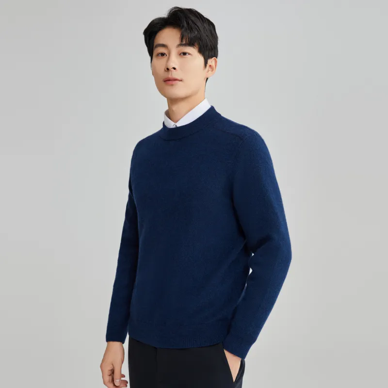 SUNDANCE Cashmere Sweater Men's Navy Blue-4