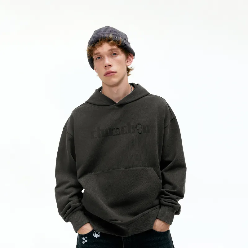 CHOUCHOUS Sweatshirt Unisex Washed Gray-2