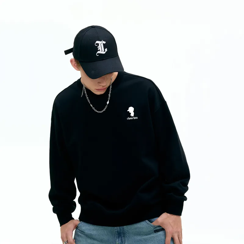 CHOUCHOUS Sweatshirt Unisex Black-5