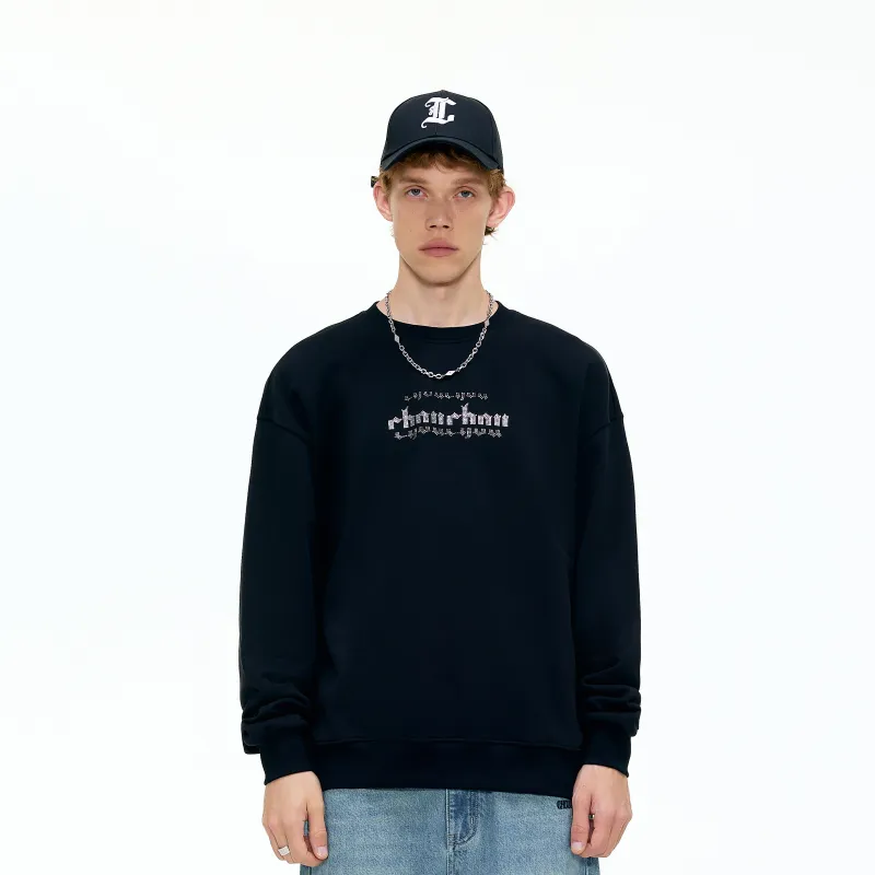 CHOUCHOUS Sweatshirt Unisex Black-3