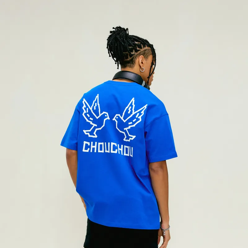 CHOUCHOUS T Shirt Unisex Black Klein Blue-4