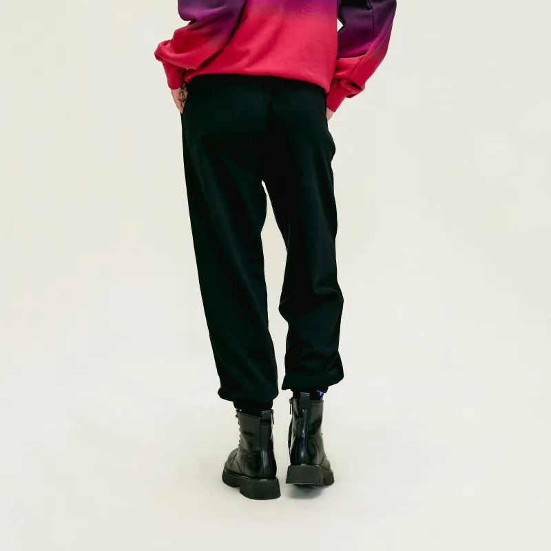 CHOUCHOUS Casual Pants Unisex Black-4